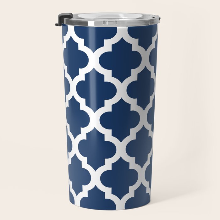 Moroccan Quatrefoil Pattern 726 Travel Mug Gallery Image 3