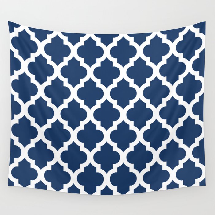 Moroccan Quatrefoil Pattern 726 Wall Tapestry Gallery Image 1
