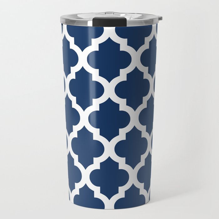 Moroccan Quatrefoil Pattern 726 Travel Mug Gallery Image 1