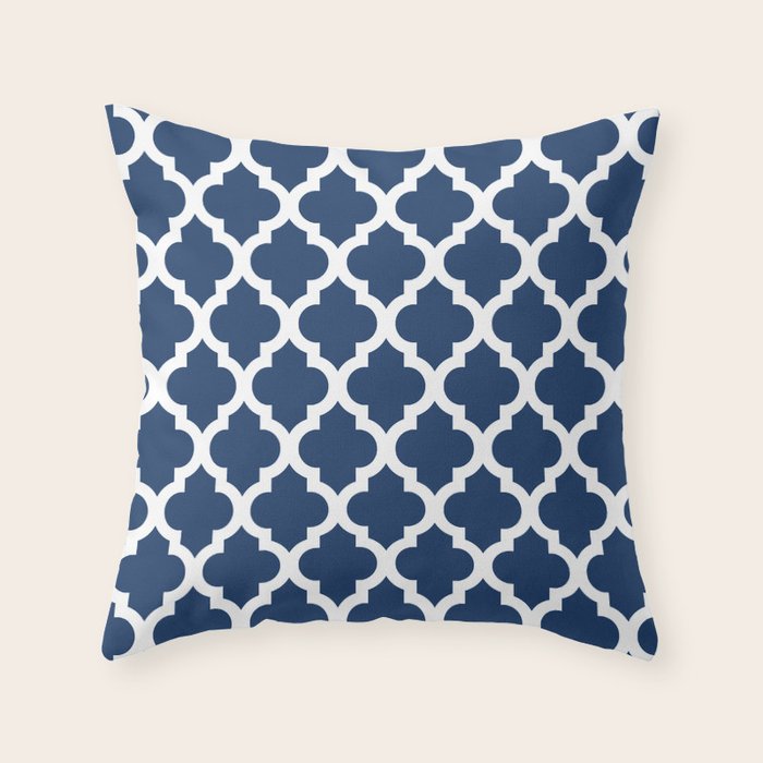 Moroccan Quatrefoil Pattern 726 Throw Pillow Gallery Image 6