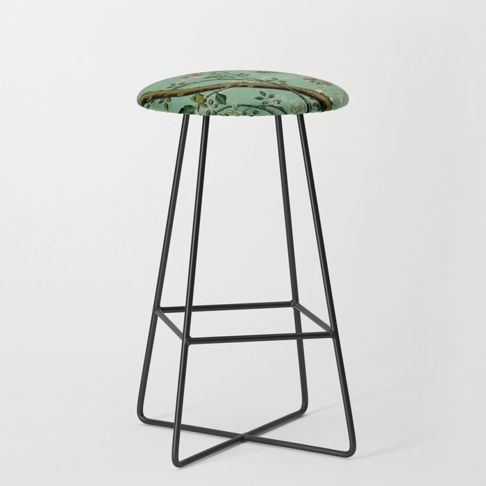 Antique 18th Century Blooming Camellia Garden Botanical Stool Gallery Image 1