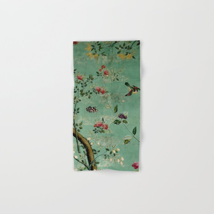 Antique 18th Century Blooming Camellia Garden Botanical Bath Towel Gallery Image 1