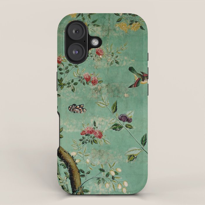 Antique 18th Century Blooming Camellia Garden Botanical iPhone Case Gallery Image 1