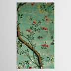 Antique 18th Century Blooming Camellia Garden Botanical Tablecloth Gallery Image 2
