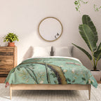 Antique 18th Century Blooming Camellia Garden Botanical Comforter Gallery Image 3