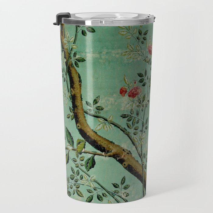 Antique 18th Century Blooming Camellia Garden Botanical Travel Mug Gallery Image 3