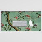 Antique 18th Century Blooming Camellia Garden Botanical Desk Mat Gallery Image 1