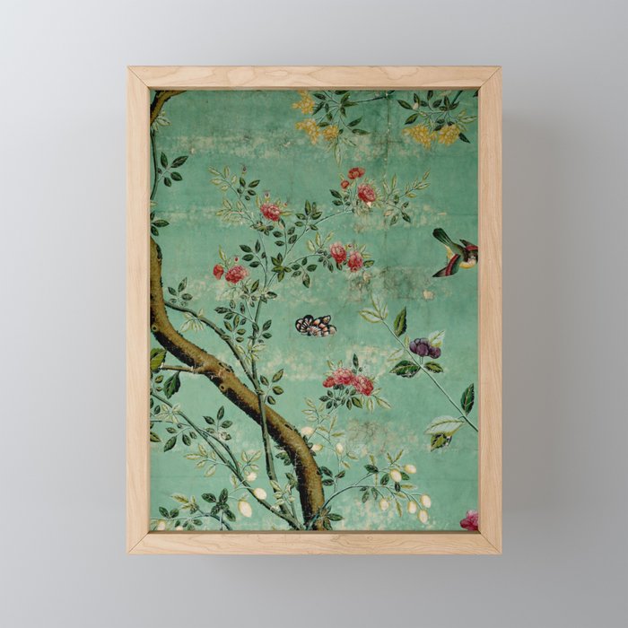 Antique 18th Century Blooming Camellia Garden Botanical Mini Art Print Gallery Image 1