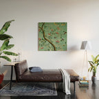 Antique 18th Century Blooming Camellia Garden Botanical Wood Wall Art Gallery Image 2