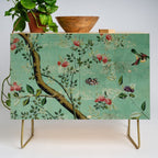 Antique 18th Century Blooming Camellia Garden Botanical Credenza Gallery Image 1