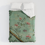 Antique 18th Century Blooming Camellia Garden Botanical Duvet Cover Gallery Image 6