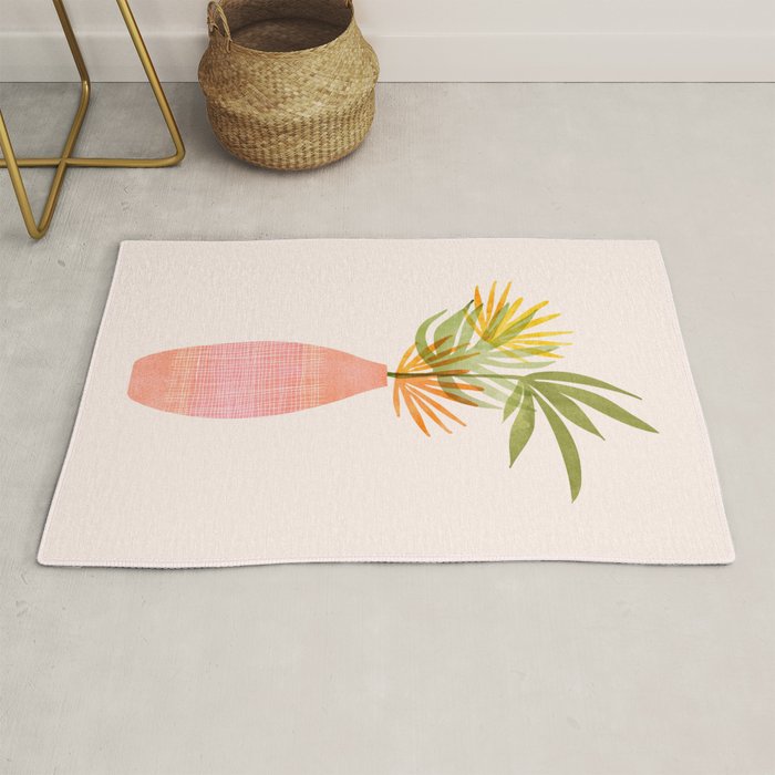 Simple Modern Tropical Bouquet Rug Gallery Image 1