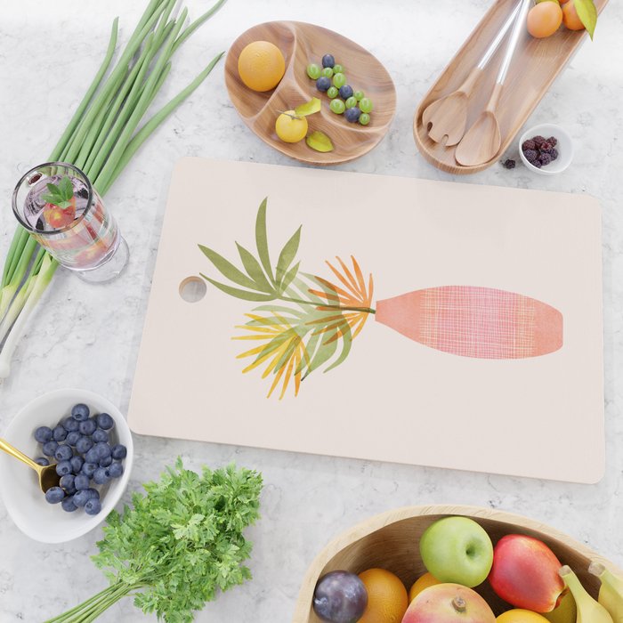 Simple Modern Tropical Bouquet Cutting Board Gallery Image 2