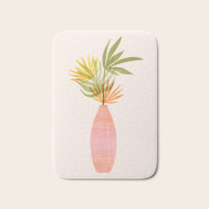 Simple Modern Tropical Bouquet Bath Mat Gallery Image 1