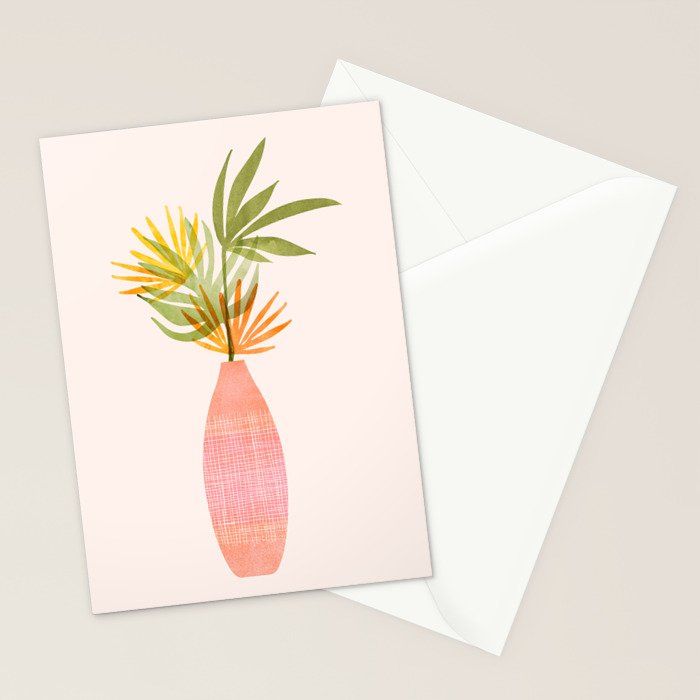 Simple Modern Tropical Bouquet Stationery Card Gallery Image 2