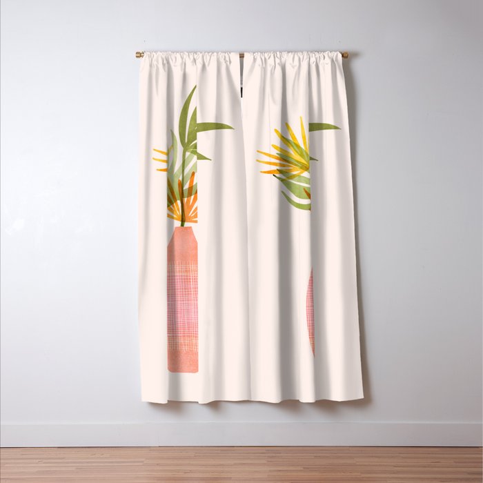 Simple Modern Tropical Bouquet Window Curtain Gallery Image 3