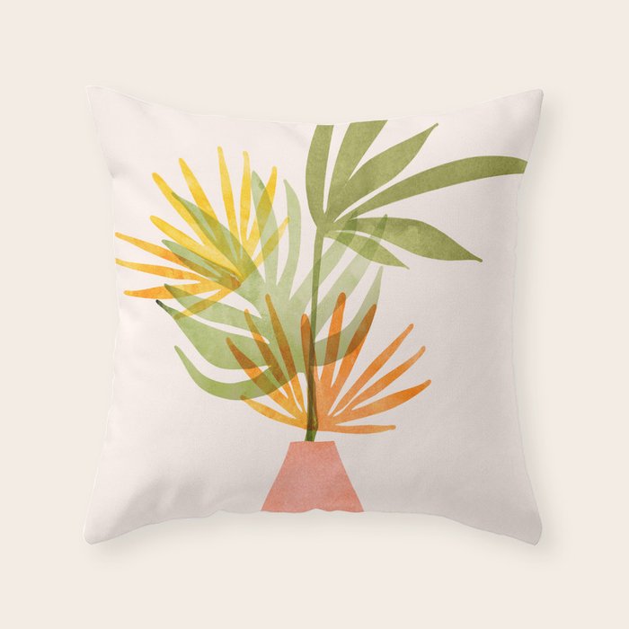 Simple Modern Tropical Bouquet Throw Pillow Gallery Image 6