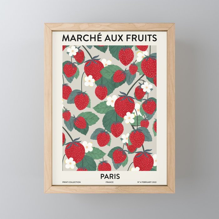 Fruit market Paris retro inspiration Mini Art Print Gallery Image 1