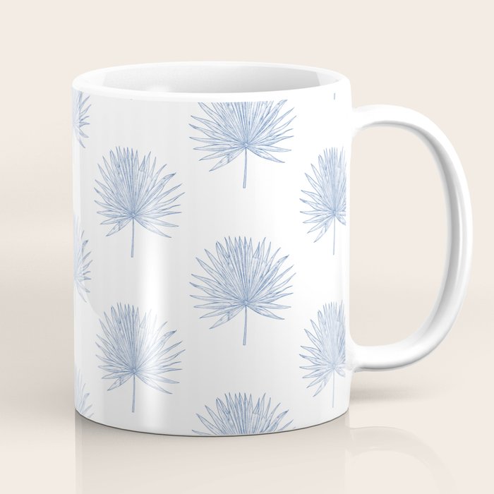 Palmetto Print - Blue Coffee Mug Gallery Image 1