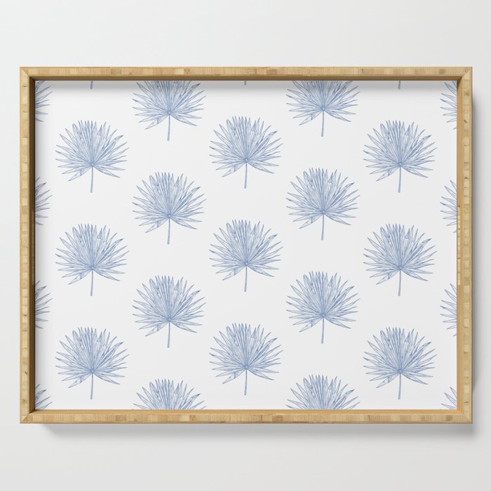 Palmetto Print - Blue Serving Tray Gallery Image 1