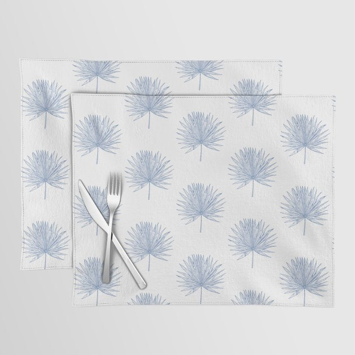 Palmetto Print - Blue Placemat Gallery Image 1