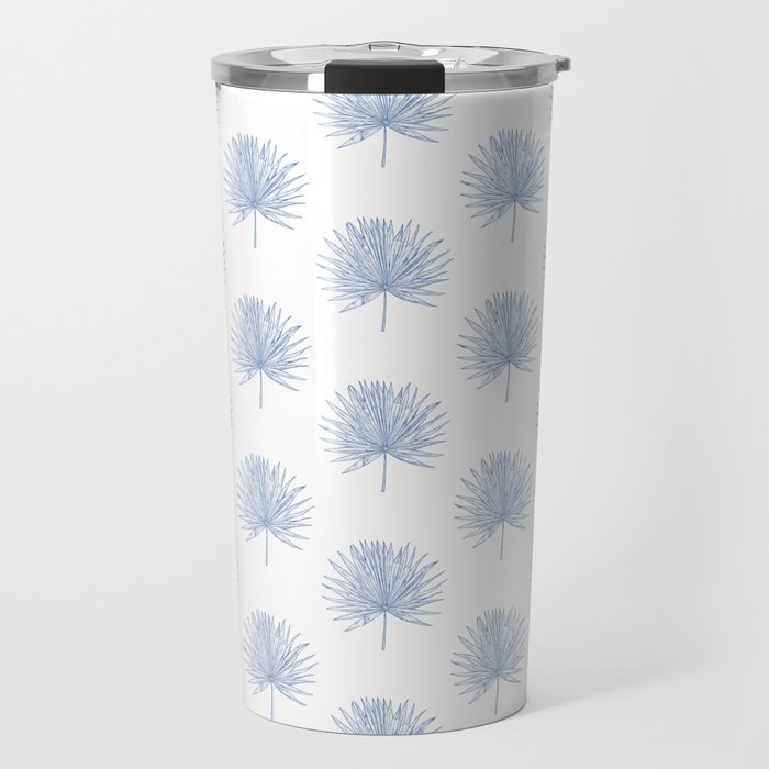 Palmetto Print - Blue Travel Mug Gallery Image 1