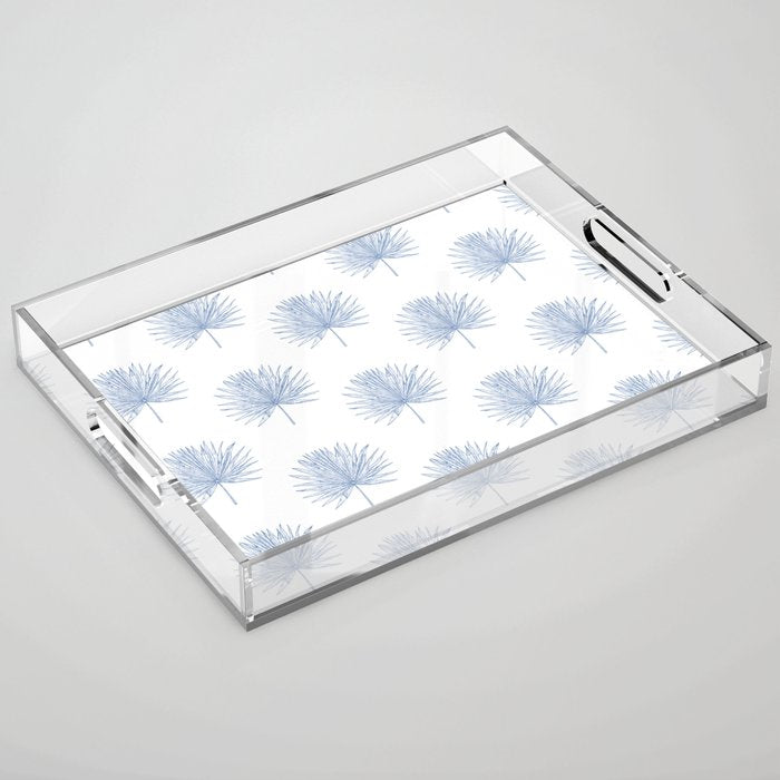 Palmetto Print - Blue Acrylic Tray Gallery Image 1