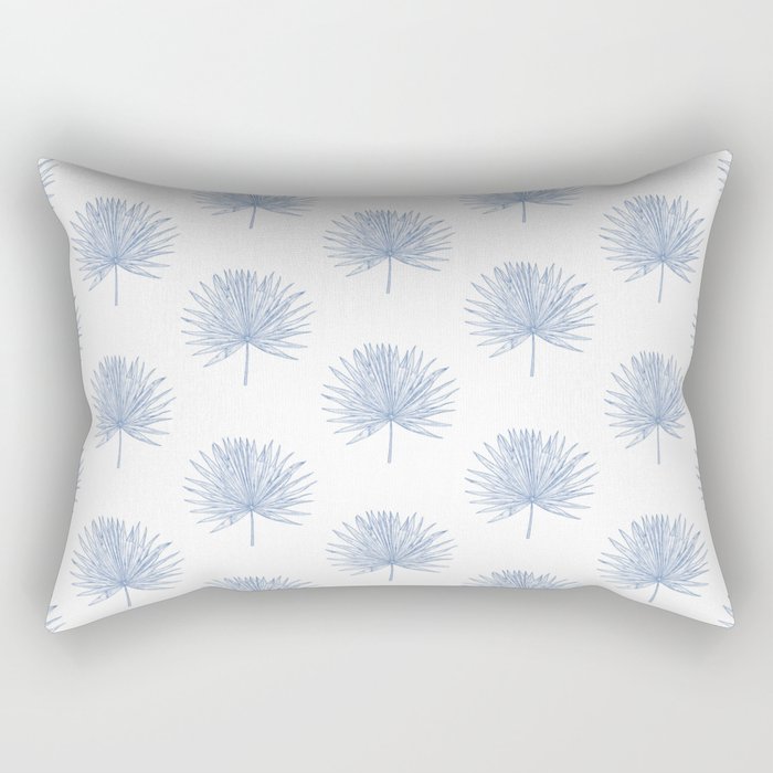 Palmetto Print - Blue Rectangular Pillow Gallery Image 1