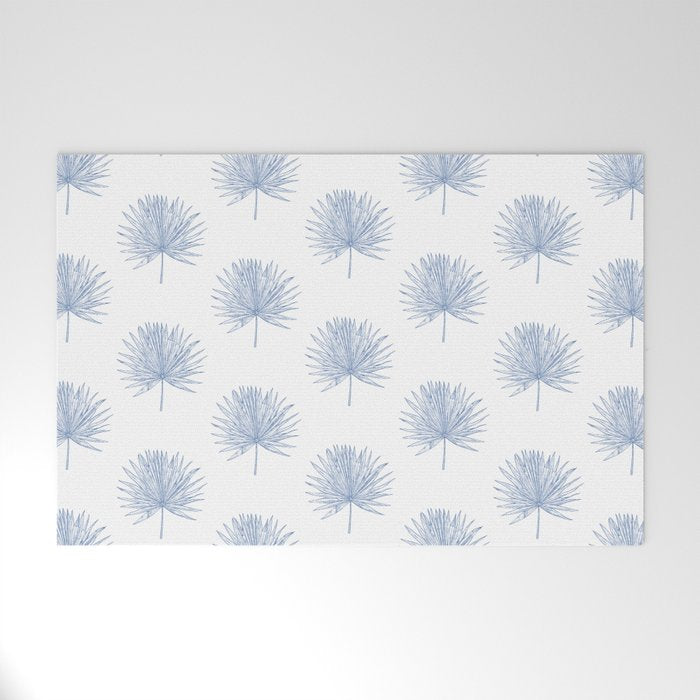 Palmetto Print - Blue Welcome Mat Gallery Image 1