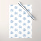 Palmetto Print - Blue Wrapping Paper Gallery Image 1