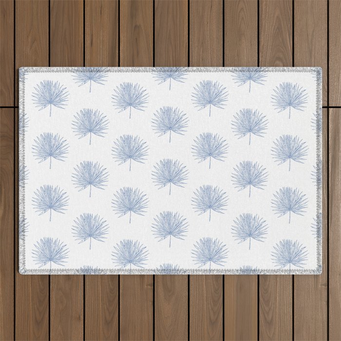 Palmetto Print - Blue Outdoor Rug