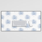 Palmetto Print - Blue Desk Mat Gallery Image 1
