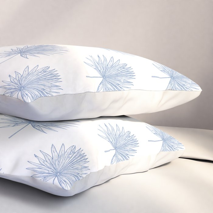 Palmetto Print - Blue Pillow Sham Gallery Image 3