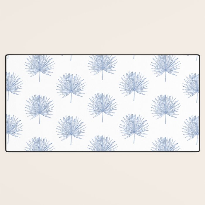 Palmetto Print - Blue Desk Mat Gallery Image 3