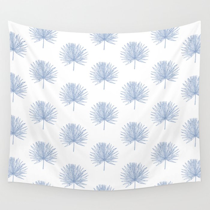 Palmetto Print - Blue Wall Tapestry Gallery Image 1