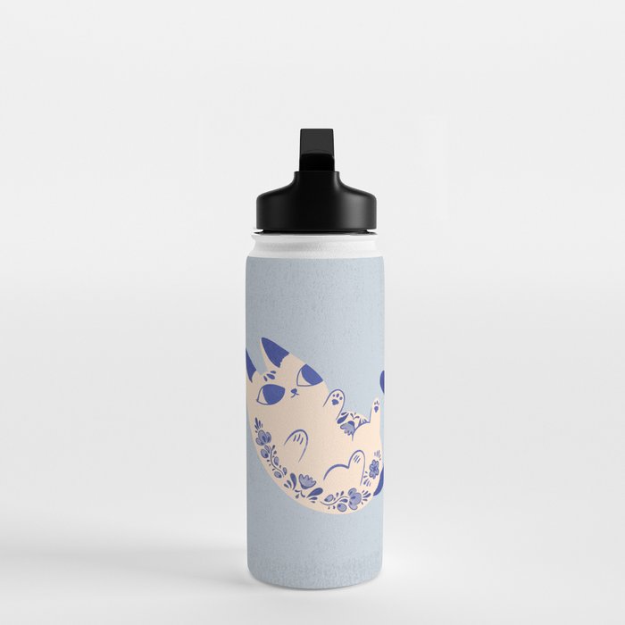 Purrcelin Cat Butt - Charming Delft Pottery Kitty Water Bottle Gallery Image 3