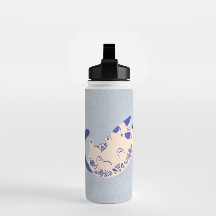 Purrcelin Cat Butt - Charming Delft Pottery Kitty Water Bottle Gallery Image 2