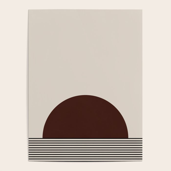 Sunrise Sunset III - Deep Red Poster Gallery Image 1