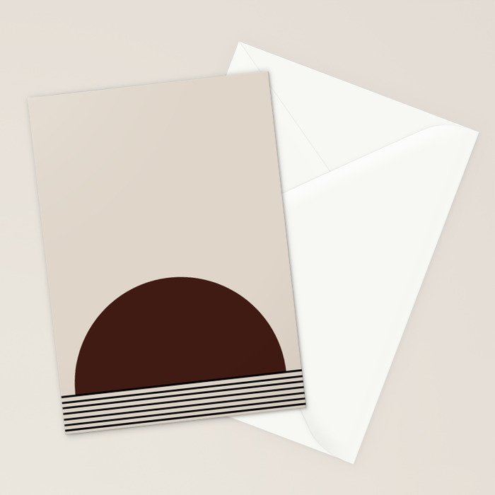 Sunrise Sunset III - Deep Red Stationery Card Gallery Image 2