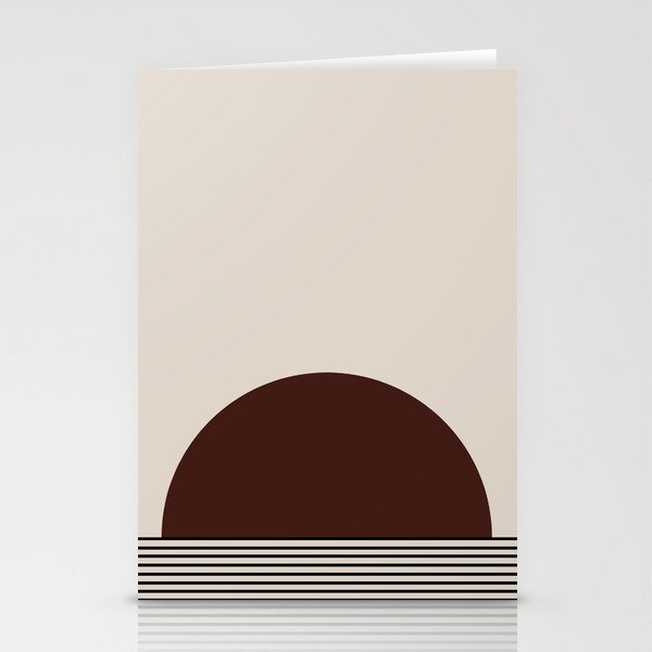 Sunrise Sunset III - Deep Red Stationery Card Gallery Image 2