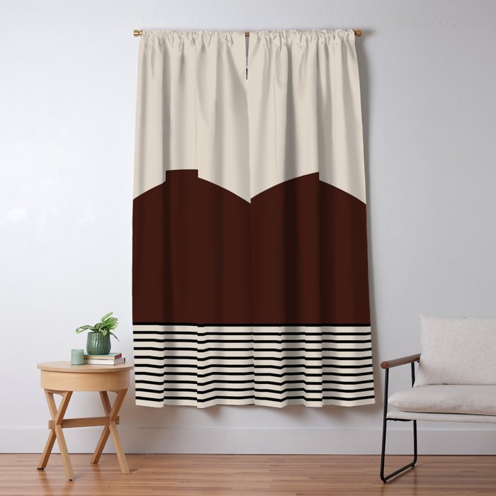 Sunrise Sunset III - Deep Red Window Curtain Gallery Image 1