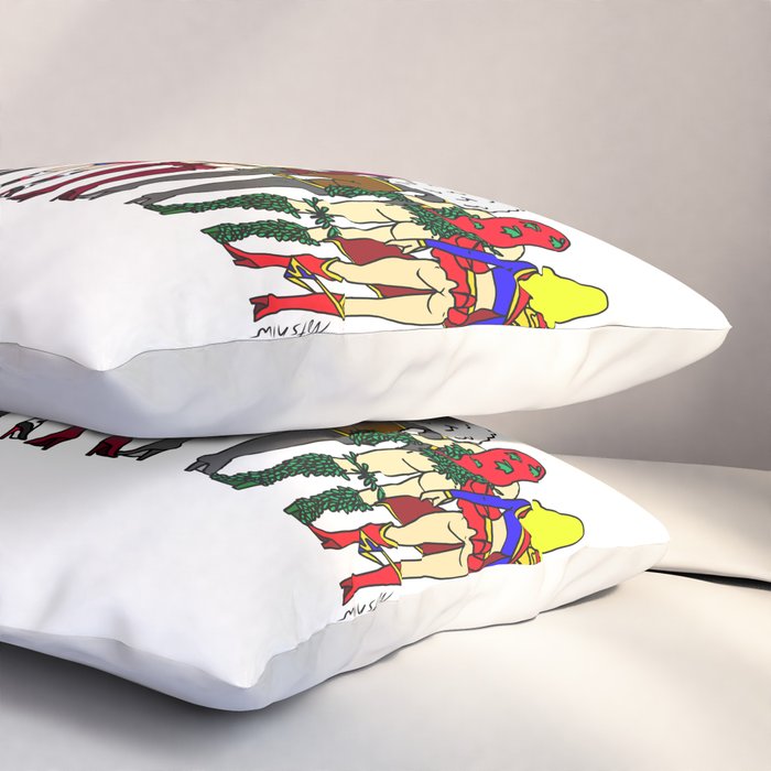 Superhero Butts - Girls Superheroine Butts LV Pillow Sham Gallery Image 3