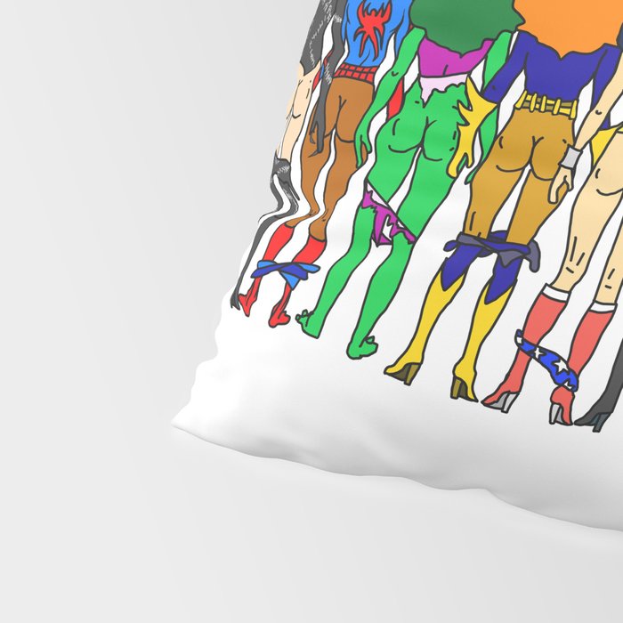 Superhero Butts - Girls Superheroine Butts LV Pillow Sham Gallery Image 4