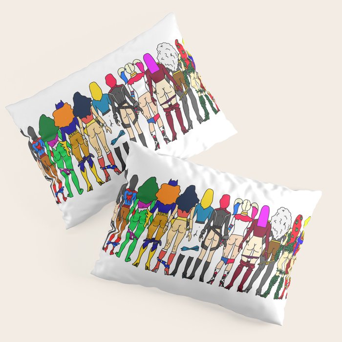 Superhero Butts - Girls Superheroine Butts LV Pillow Sham Gallery Image 1