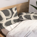 Black and White  Abstract Line Art  2 Pillow Sham Gallery Image 2