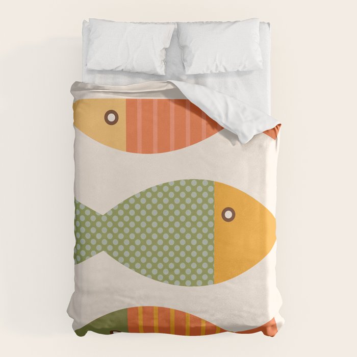 Geometrical Fish Duvet Cover Gallery Image 1