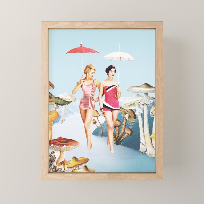 Let's pretend we're mushrooms Mini Art Print Gallery Image 1