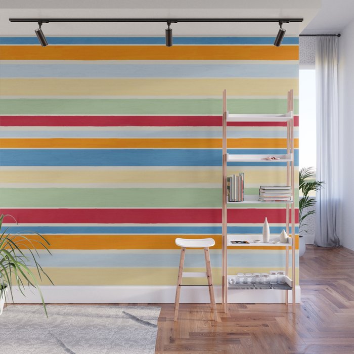 Modern Craft Spring - Roman Stripes Wall Mural Gallery Image 1