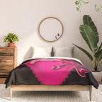 Retro Valentine Redhead Pinup Doll on a Big Heart Comforter Gallery Image 3