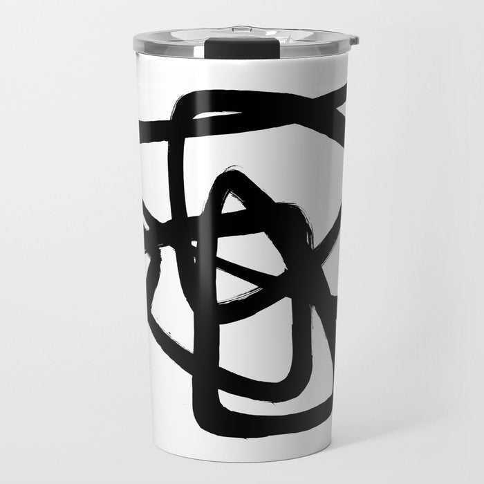 A Family Of Five White Background Travel Mug Gallery Image 1
